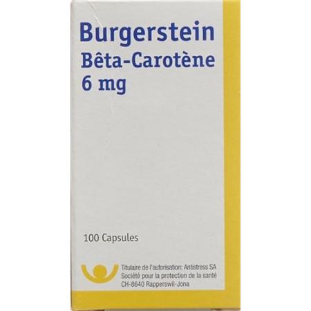 Burgerstein Beta Carotin 100 Kaps - PrimeCare Global