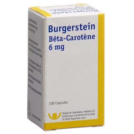 Burgerstein Beta Carotin 100 Kaps - PrimeCare Global
