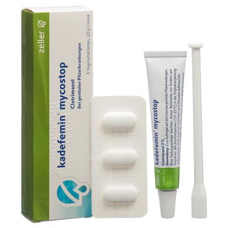 KADEFEMIN Mycostop Combo Pack 3 Vag Tabl+20g Cream - PrimeCare Global