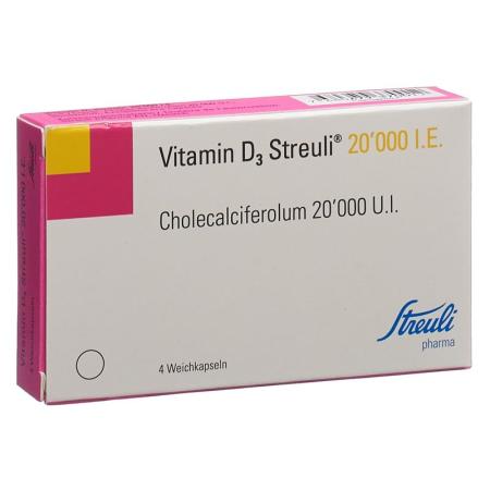 VITAMIN D3 Streuli soft capsules 20000 IU - PrimeCare Global