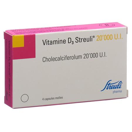 VITAMIN D3 Streuli soft capsules 20000 IU - PrimeCare Global