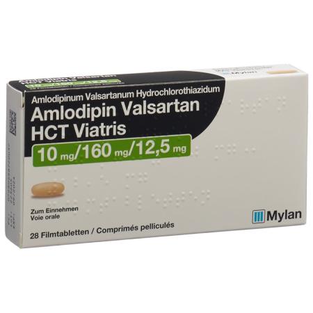 Amlodipin Valsartan HCT Viatris Filmtabl 10mg/160mg/12.5mg 28 pcs - PrimeCare Global