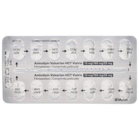 Amlodipine Valsartan HCT Viatris Filmtabl 10mg/160mg/25mg 28 pcs - PrimeCare Global