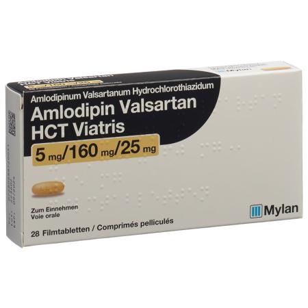 Amlodipine Valsartan HCT Viatris Filmtabl 5mg/160mg/25mg 98 pcs - PrimeCare Global