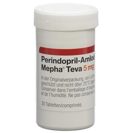 Perindopril-Amlodipin-Mepha Teva Tabl 5mg/5mg Ds 30 pcs - PrimeCare Global