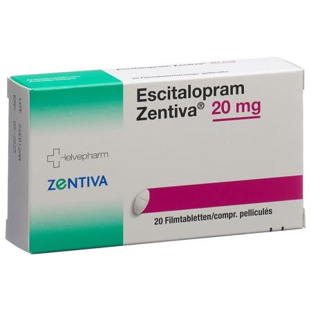 Escitalopram Zentiva Filmtabl 20 mg 20 pcs - PrimeCare Global