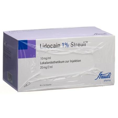 Lidocain Streuli 1% Inj L&ouml;s 20 mg/2ml (ampoules) 50 amp 2 ml - PrimeCare Global