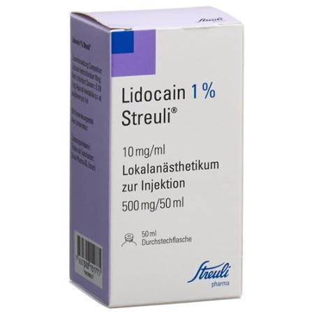 Lidocain Streuli 1% Inj L&ouml;s 500 mg/50ml (vials) Dur - PrimeCare Global