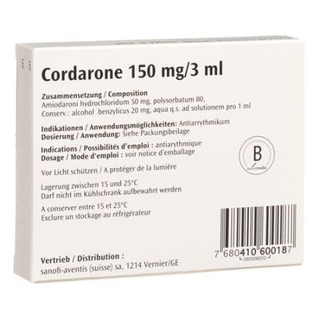 Cordarone Inj Loes 150mg/3ml 6amp 3ml - PrimeCare Global