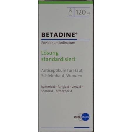 Betadine solution standardized L&ouml;s Fl 120 ml - PrimeCare Global