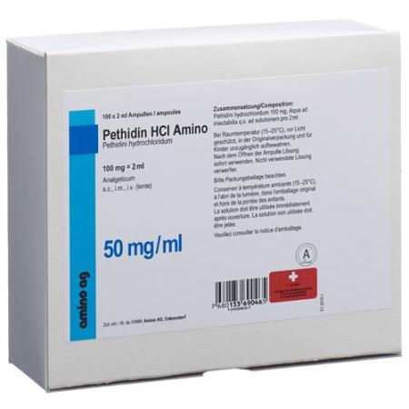 Pethidin HCL Amino 100 mg/2 ml 100 Ampullen 2 ml - PrimeCare Global