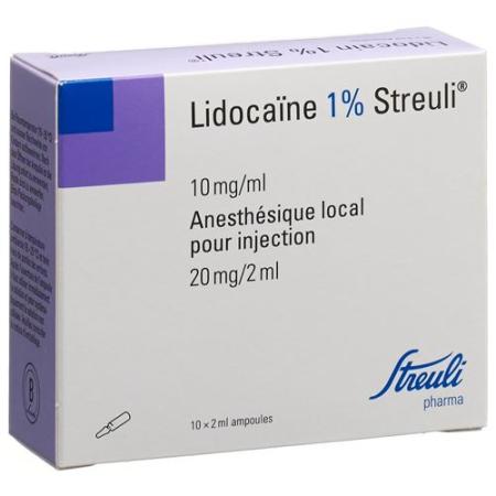 Lidocain Streuli 1% Inj L&ouml;s 20 mg/2ml (ampoules) 10 Amp 2 ml - PrimeCare Global