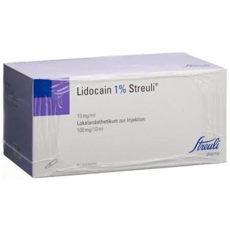 Lidocain Streuli 1% Inj L&ouml;s 100 mg/10ml (ampoules) 50 Amp 10 ml - PrimeCare Global