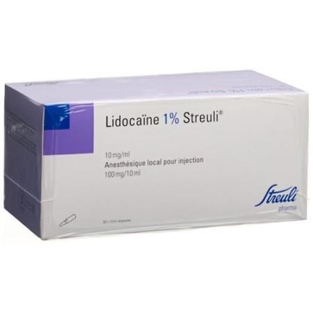 Lidocain Streuli 1% Inj L&ouml;s 100 mg/10ml (ampoules) 50 Amp 10 ml - PrimeCare Global