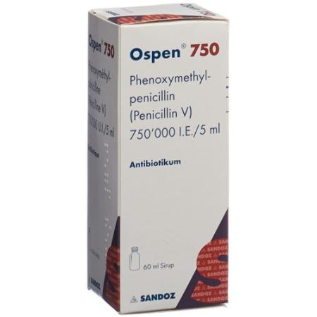 Ospen 750 syrup 750000 IU/5ml bottle 60 ml - PrimeCare Global