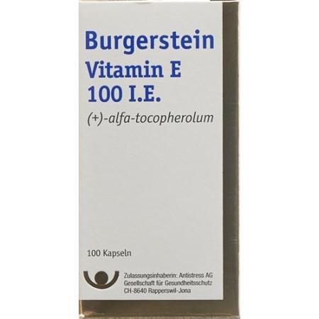 BURGERSTEIN Vitamin E Caps 100 IU - PrimeCare Global
