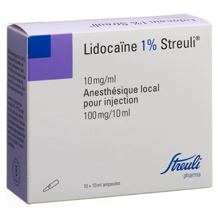 Lidocain Streuli 1% Inj L&ouml;s 100 mg/10ml (ampoules) 10 Amp 10 ml - PrimeCare Global