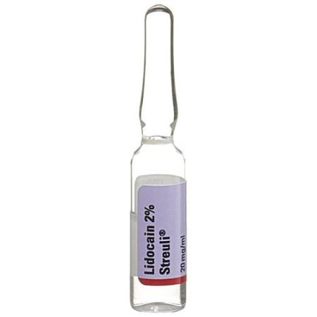 Lidocain Streuli 2% Inj L&ouml;s 40 mg/2ml (ampoules) 50 amp 2 ml - PrimeCare Global