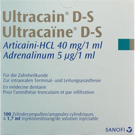 Ultracain D-S Inj L&ouml;s 100 Amp 1.7 ml - PrimeCare Global