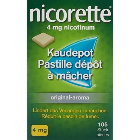 Nicorette Original chewable pods 4 mg 105 pcs - PrimeCare Global