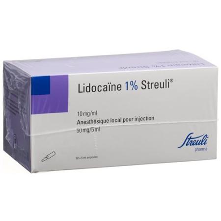 Lidocain Streuli 1% Inj L&ouml;s 50 mg/5ml (ampoules) 50 Amp 5 ml - PrimeCare Global
