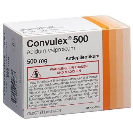 Convulex Kaps 500 mg 60 pcs - PrimeCare Global