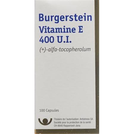 Burgerstein Vitamin E Kaps 400 E 100 pcs - PrimeCare Global
