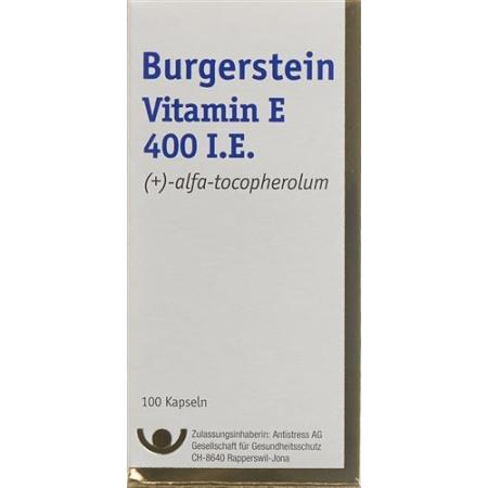 Burgerstein Vitamin E Kaps 400 E 100 pcs - PrimeCare Global