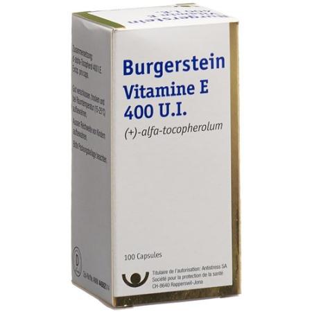 Burgerstein Vitamin E Kaps 400 E 100 pcs - PrimeCare Global